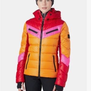 Bogner Fire + Ice Farina Ski Snowboard Jacket S Orange Pink Red